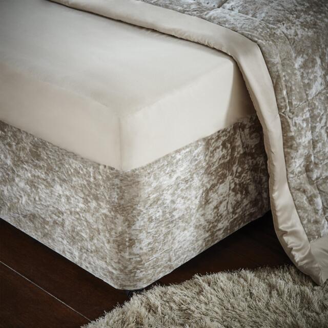 Catherine Lansfield Crushed Velvet Elasticated Divan Base Wrap - image 1