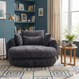 Urban Meuble Modern Chenille Chaise Lounge Armchair - thumbnail 2