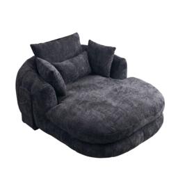 Urban Meuble Modern Chenille Chaise Lounge Armchair - thumbnail 9