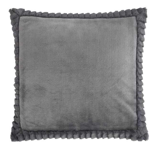 Catherine Lansfield Velvet and Faux Fur Soft Touch Cushion - image 1
