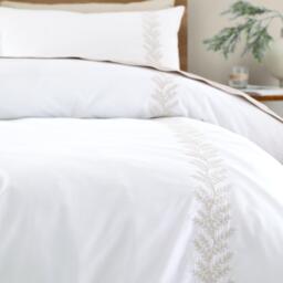 Bianca Embroidery Leaf 180 TC Cotton Duvet Cover Set - thumbnail 4
