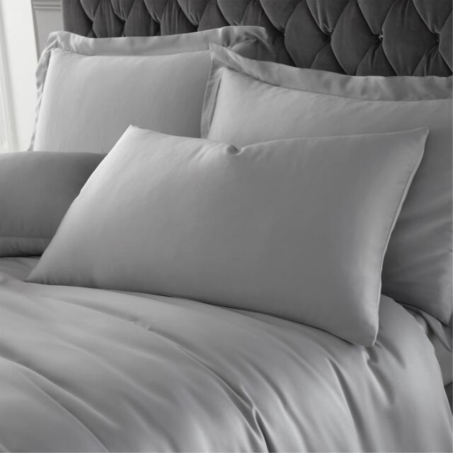 Catherine Lansfield Silky Soft Satin Standard Pillowcase Pair