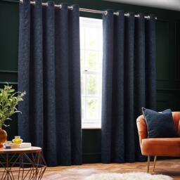 Paoletti Galaxy Fully Lined Chenille Eyelet Curtains