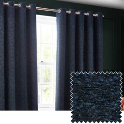 Paoletti Galaxy Fully Lined Chenille Eyelet Curtains - thumbnail 5