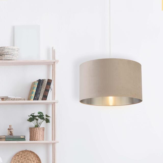 Lighting Collection Velvet Drum Shade - image 1
