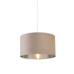 Lighting Collection Velvet Drum Shade - thumbnail 2