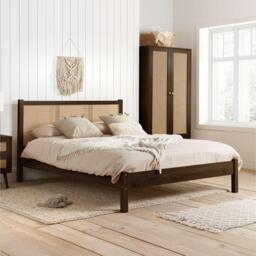 Birlea Croxley 2 Drawer Rattan Bedside - thumbnail 4