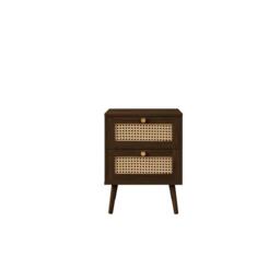 Birlea Croxley 2 Drawer Rattan Bedside - thumbnail 6