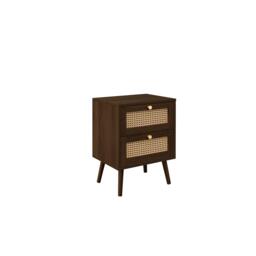 Birlea Croxley 2 Drawer Rattan Bedside - thumbnail 5