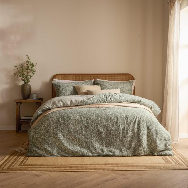 Yard Perrie Leaf Muslin 100% Cotton Duvet Set - image 1
