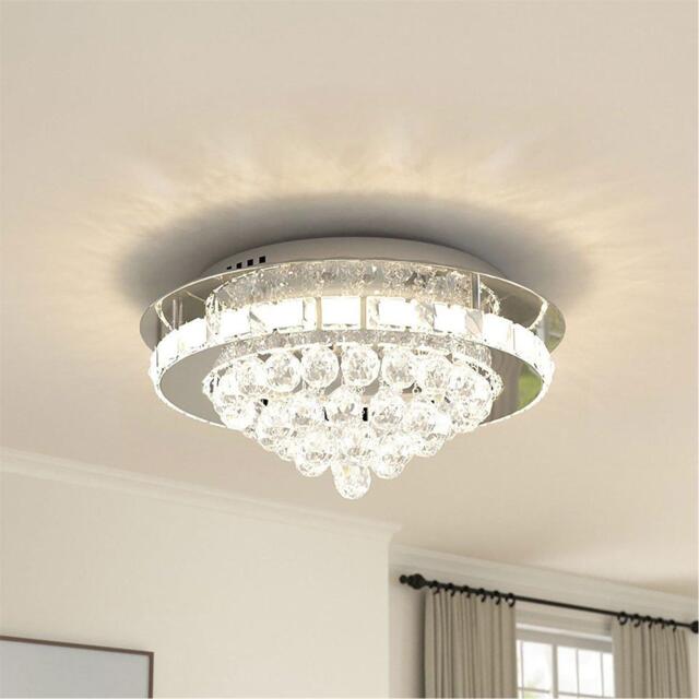 Kabinet UK Round LED Ceiling Light with Crystal Pendant - image 1