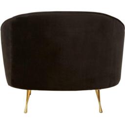 Fifty Five South Manhattan Black Velvet Armchair - thumbnail 4