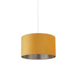 Lighting Collection Velvet Drum Shade - thumbnail 2