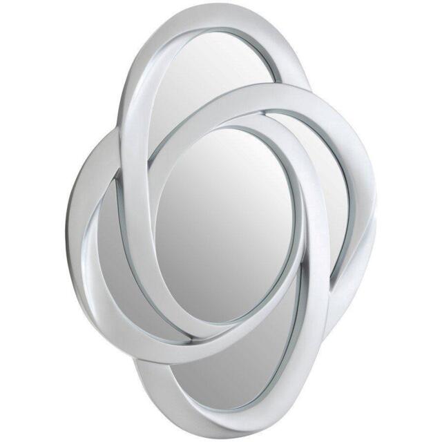 Interiors by Premier Opus Silver Finish Elliptical Design Wall Mirror - image 1