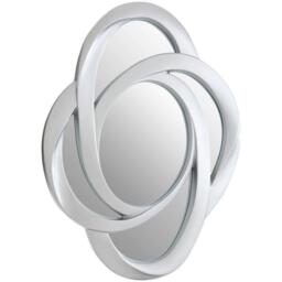 Interiors by Premier Opus Silver Finish Elliptical Design Wall Mirror - thumbnail 1