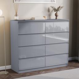 Lassic Glinton High Gloss 8 Drawer Chest - thumbnail 1