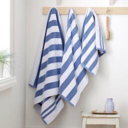 Bianca Reversible Stripe Cotton Towel - thumbnail 4