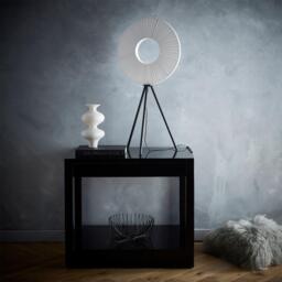 K Living Riley Black Led Table Lamp with White Shade - thumbnail 2