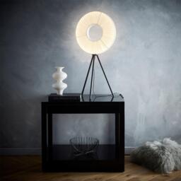 K Living Riley Black Led Table Lamp with White Shade - thumbnail 3