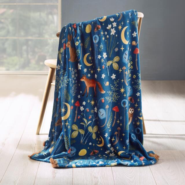 Catherine Lansfield Enchanted Twilight Cosy Fleece Blanket Throw - image 1