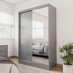 Birlea Lynx 2 Door Sliding Wardrobe With Mirror - thumbnail 1