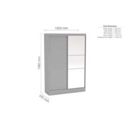 Birlea Lynx 2 Door Sliding Wardrobe With Mirror - thumbnail 4