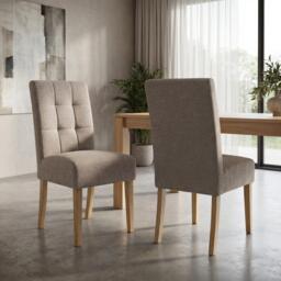 Shankar Set of 2 Moseley Weave Mocha Dining Chairs - thumbnail 1