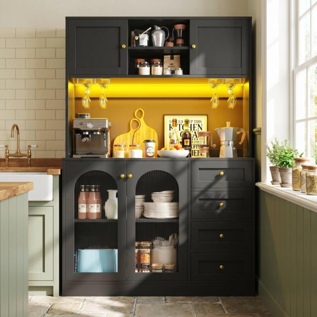 Urban Meuble Buffet Cabinet Farmhouse Fluted Glass - image 1