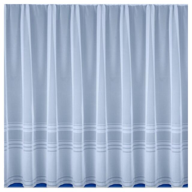 Enhanced Living Hudson Stripe Lace Net Curtain Panel - image 1