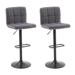 Kabinet UK 2Pcs Velvet Upholstery Bar Stools