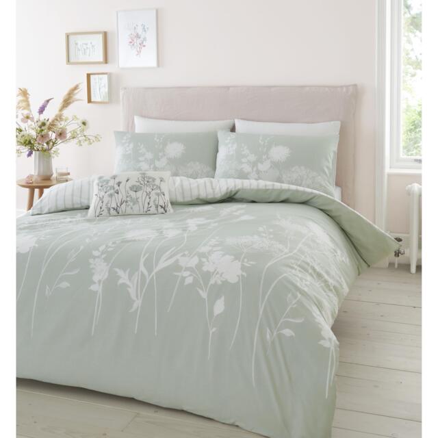 Catherine Lansfield Meadowsweet Floral Reversible Duvet Cover Set - image 1