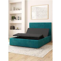 Aspire Grant Adjustable Bed & Mattress Plush Velvet Fabr - thumbnail 3