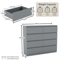 Lassic Vida Designs Denver 8 Drawer Chest - thumbnail 2