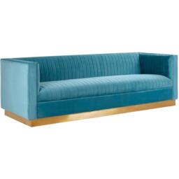 Interiors by Premier Opal 3 Seat Light Blue Sofa