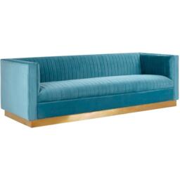 Interiors by Premier Opal 3 Seat Light Blue Sofa - thumbnail 2
