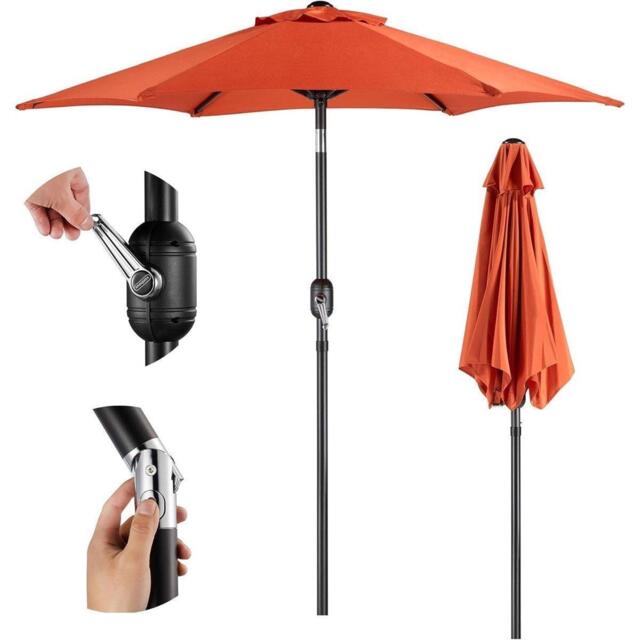 VonHaus 2m Steel Garden Parasol - image 1