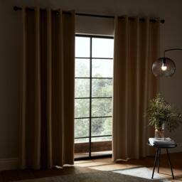 Catherine Lansfield Faux Silk Blackout Thermal Eyelet Curtains - thumbnail 3