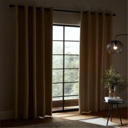 Catherine Lansfield Faux Silk Blackout Thermal Eyelet Curtains - thumbnail 3