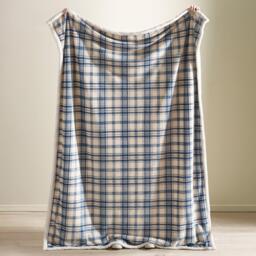 Catherine Lansfield Cosy Ribbed Check Blanket Throw - thumbnail 2