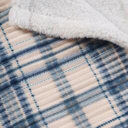 Catherine Lansfield Cosy Ribbed Check Blanket Throw - thumbnail 3