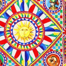 Dolce and Gabbana Casa Dolceandgabbana Carretto Sun Cushion - 45x45cm - thumbnail 4