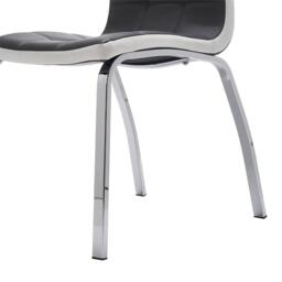 Kabinet UK Grey Faux Leather Dining Chair with Metal Legs - thumbnail 9