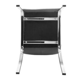 Kabinet UK Grey Faux Leather Dining Chair with Metal Legs - thumbnail 6