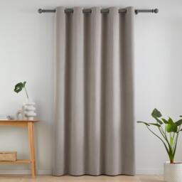 Catherine Lansfield Wilson Velvet Blackout Thermal Eyelet Door Panel - thumbnail 2