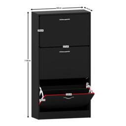 Lassic Vida Designs 3 Drawer Shoe Cabinet - thumbnail 2