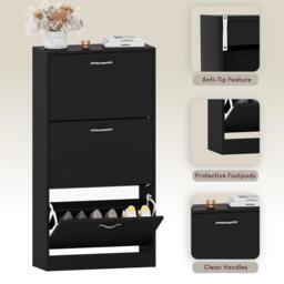 Lassic Vida Designs 3 Drawer Shoe Cabinet - thumbnail 6