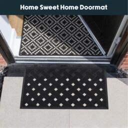 JVL Lattice Rubber Scraper Doormat - thumbnail 1