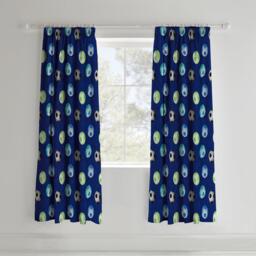 Catherine Lansfield Football Lined Pencil Pleat Curtains - thumbnail 2