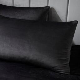 Laurence Llewelyn-Bowen Montrose Velvet Black Duvet Cover Set - thumbnail 2