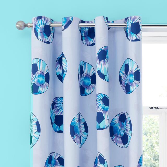 Catherine Lansfield Tie Dye Football Reversible Curtains - image 1